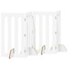 vidaXL Volditav lemmikloomade aed 4 tk Valge 201 x 38 x 90 cm