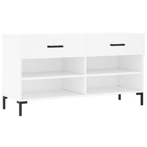 vidaXL jalatsipink, valge, 102 x 35 x 55 cm, tehispuit