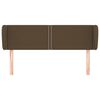 vidaXL voodipeats servadega, tumepruun, 147x23x78/88 cm, kangas