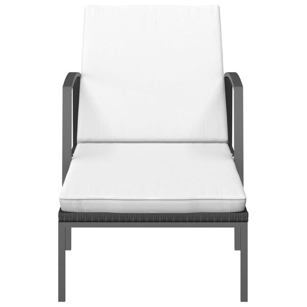 vidaXL aia p&auml;evitustool padjaga, pol&uuml;rotang, must