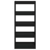 vidaXL raamaturiiul/ruumijagaja, must, 60x30x135 cm, tehispuit