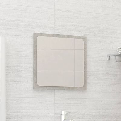 vidaXL vannitoa peegel, betoonhall, 40 x 1,5 x 37 cm, puitlaastplaat