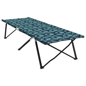 vidaXL Kokkupandav telkimise voodi Leht Mets 206 x 76 x 74 cm