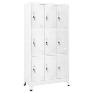 vidaXL lukustatav hoiukapp 9 sektsiooniga, teras 90x45x180 cm, hall