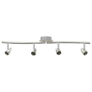 vidaXL Lae kohtvalgusti prožektoritega Nikkel 61 x 10 x 12,5 cm Metall