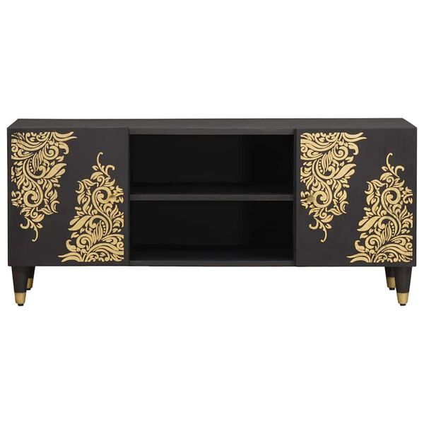 vidaXL Telerikapp riiuliga Must 105 x 33 x 46 cm Tugev mango puu