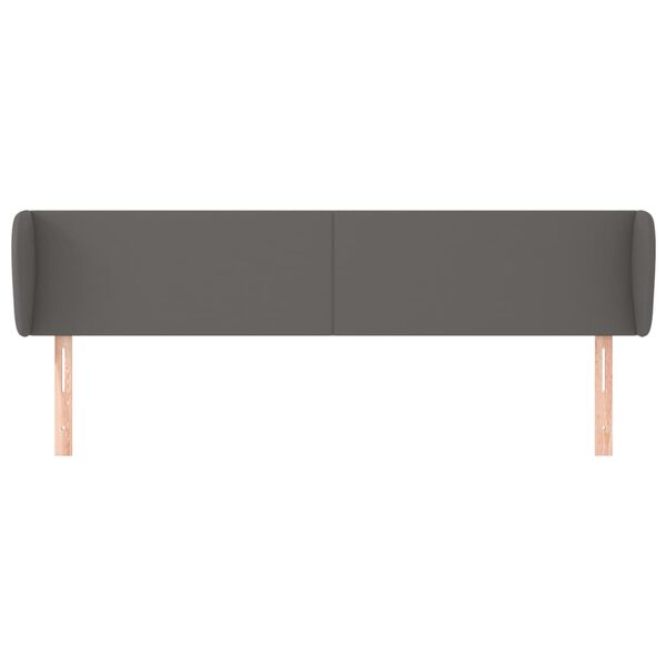 vidaXL voodipeats servadega, hall, 163x23x78/88m, kunstnahk