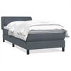 vidaXL Box Vedruvoodi madratsiga Tumehall 100x220 cm samet