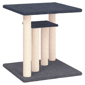vidaXL kassi kraapimispuu platvormidega, tumehall, 50 cm