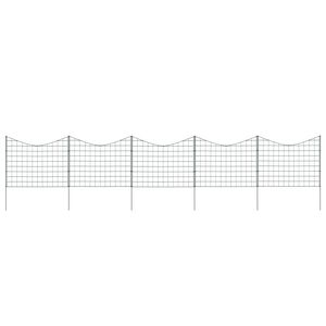 vidaXL kaartega piirdeaia komplekt 77,5 x 64 cm roheline
