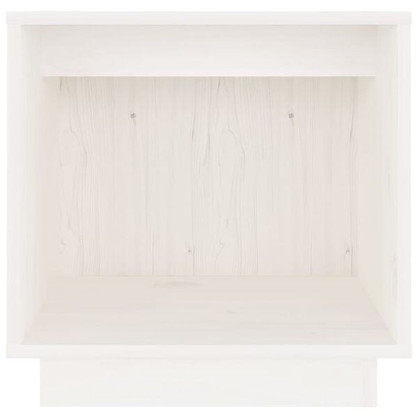 vidaXL öökapp, valge, 40x30x40 cm, männipuit
