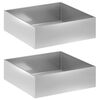 vidaXL Aia istutuspot 2 tk H&otilde;bedane 80 x 80 x 30 cm Tsingitud teras