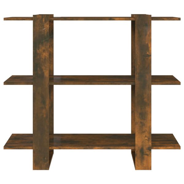 vidaXL raamaturiiul/ruumijagaja, suitsutatud tamm, 100x30x87 cm