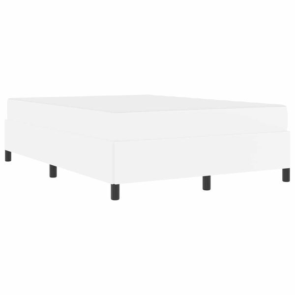 vidaXL Voodi raam madratsiga Valge 160 x 200 cm kangas