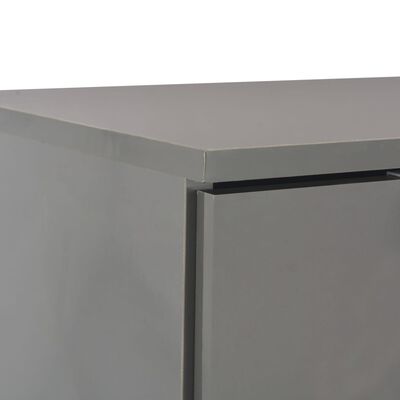vidaXL puhvetkapp, kõrgläikega hall, 107x35x80,5 cm