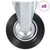 vidaXL fikseeritud rattad, 8 tk, 200 mm