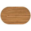 vidaXL Lauda peal 120 x 70 x 3,5 cm Ovaalne Tugev teakpuit Naturaalne