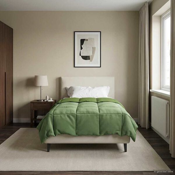 vidaXL Talve tek Rapistatud Roheline 155 x 200 cm Mikrokiud