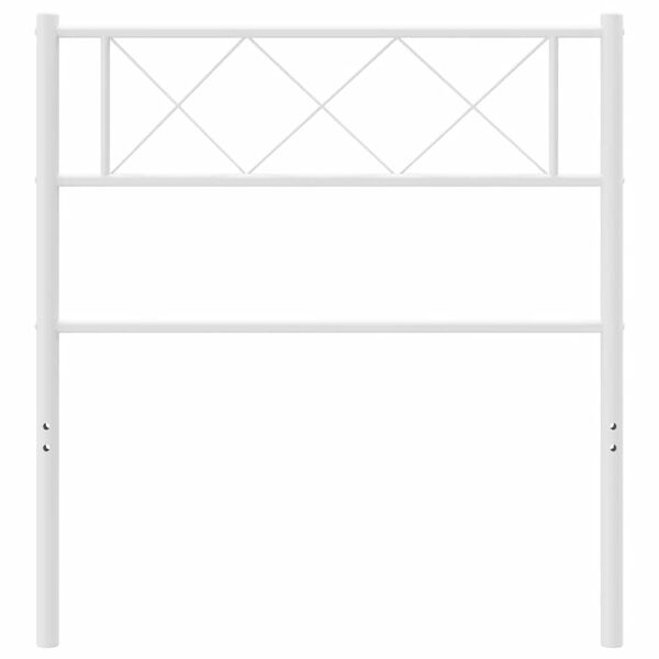 vidaXL metallist vahetatav voodipeats, valge, 100 cm