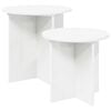 vidaXL Abilaudade komplekt 2 tk &Oslash; 45 x 45 cm T&ouml;&ouml;deldud puit