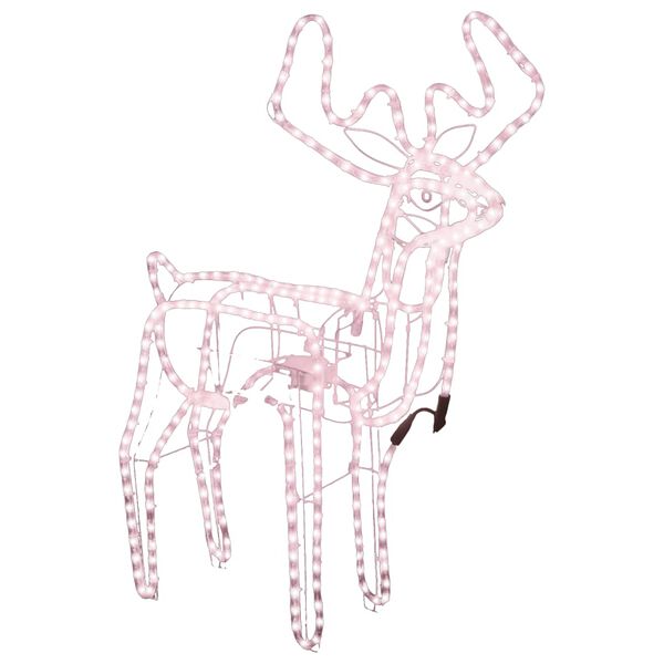 vidaXL põhjapõdra figuurliikuva peaga soe valge 76x42x87 cm