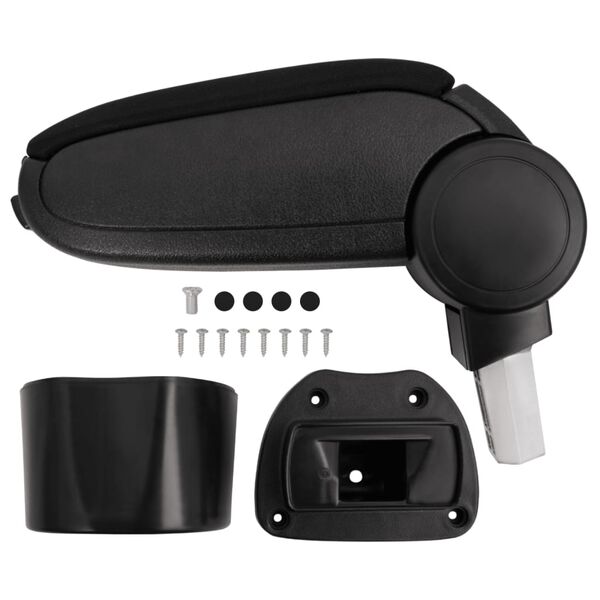 vidaXL auto käetugi, must, 14,5 x 31,5 x (30-48) cm, ABS