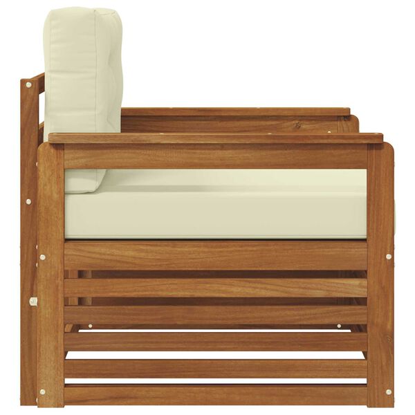 vidaXL V&auml;li diivanikomplekt Tugev akaatsiapuit ja pol&uuml;ester Neutraalne