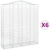 vidaXL kaarekujulised gabioonkorvid 6 tk, 200x50x220/240 cm, raud