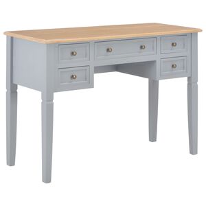 vidaXL kirjutuslaud, hall, 109,5 x 45 x 77,5 cm, puit