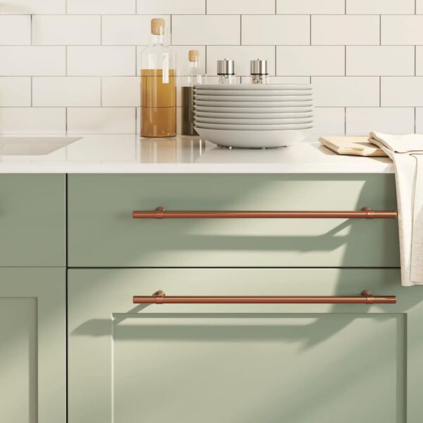 vidaXL kapi k&auml;epidemed 5 tk, pronks, 320 mm, roostevaba teras