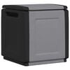vidaXL aia hoiukast 54x53x57 cm, 130 l, tumehall ja must