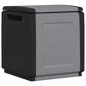 vidaXL aia hoiukast 54x53x57 cm, 130 l, tumehall ja must