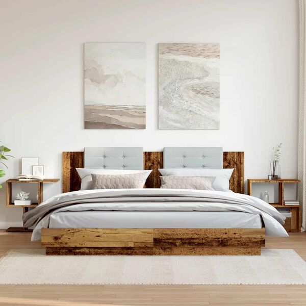 vidaXL &ouml;&ouml;kapp 2 tk, vana puit, 50 x 30 x 51,5 cm, puitlaastplaat