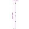 vidaXL Aiapostid 7 pcs Hõbedane Ø32mm 210 cm Tsingitud teras