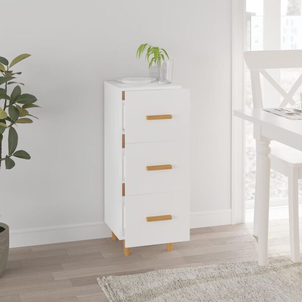 vidaXL puhvetkapp, valge, 34,5 x 34 x 90 cm, tehispuit