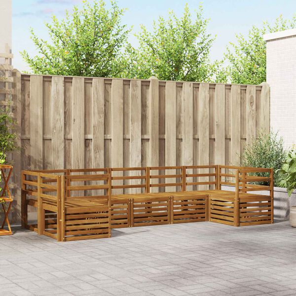 vidaXL Diivanikomplektid 7 pcs Neutraalne Tugev akatsiapuu