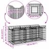 vidaXL Gabioni t&otilde;stetud voodi H&otilde;bedane 150 x 50 x 60 cm Tsinkteras
