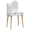 vidaXL Tualettlaua komplekt FAUSKE 3 tk Valge 76 x 50 x 143 cm