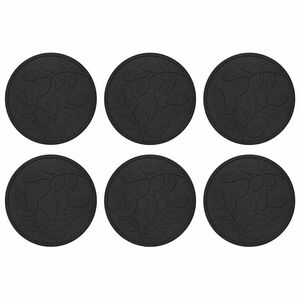 vidaXL Sammukhind 6 pcs Must &Oslash; 44 x 2 cm Kumm