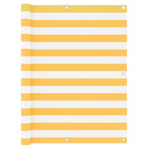 vidaXL r&otilde;dusirm, valge ja kollane, 120 x 500 cm, oxford-kangas
