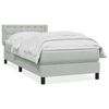 vidaXL Box Vedruvoodi madratsiga Helehall 100x220 cm samet