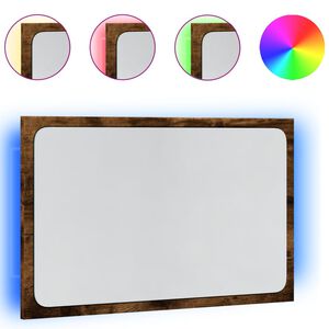 vidaXL vannitoapeegel, suitsutatud tamm, 60x8,5x38 cm, tehispuit