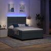 vidaXL LED Box Spring Voodi madratsiga Tumehall 160 x 200 cm Samet