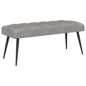 vidaXL N&ouml;&ouml;riga pehmendatud pink Helehall 110 x 40 x 46 cm Samet