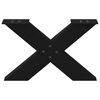vidaXL kohvilaua jalad, X-kujulised, 2 tk, mustad, 50 x (30&ndash;31) cm, teras