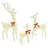 vidaXL P&otilde;hjap&otilde;trade perekond 3 pcs Soe valge 67 x 26 x 127 cm PET