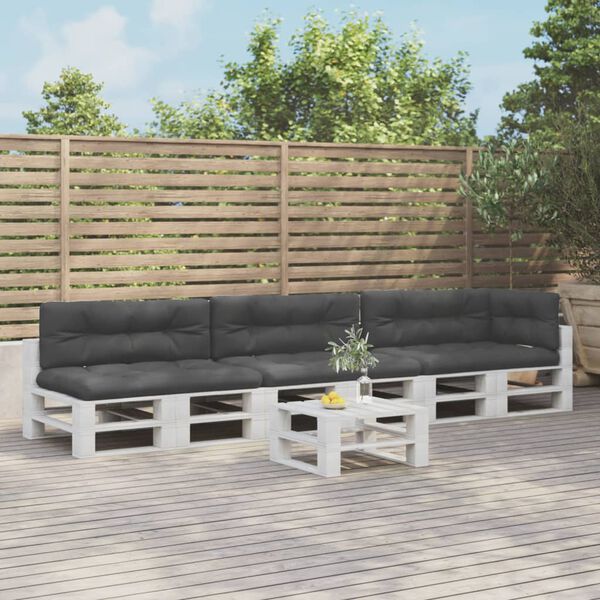 vidaXL euroaluse istmepadjad 7 tk, must, kangas