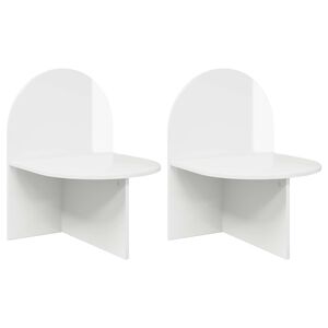 vidaXL &Ouml;&ouml;kapp 2 pcs K&otilde;rgl&auml;ikega valge 48 x 49 x 65 cm T&ouml;&ouml;deldud puit