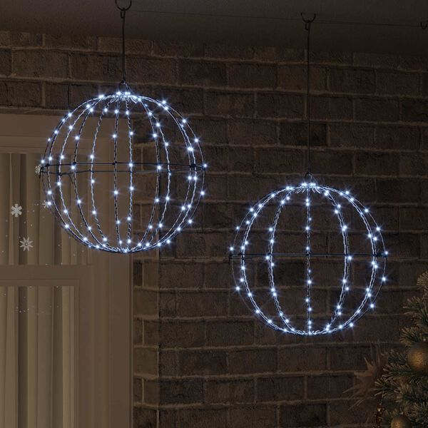 vidaXL Pall 2 pcs K&uuml;lm valge 40,5 x 40,5 x 42 cm Metall