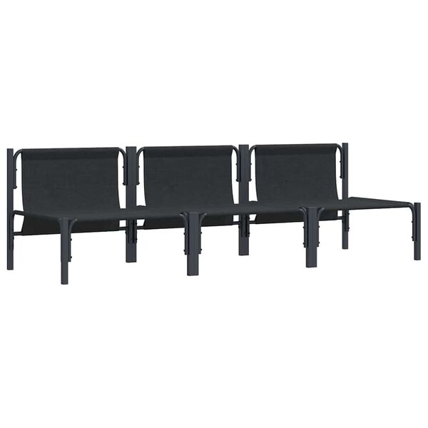 vidaXL Välik Mööbel padjaga 3 pcs Antratsiit 80 x 80 x 71 cm Teras